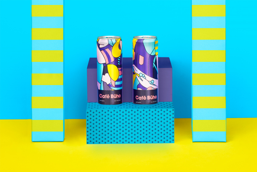 Cafe Buho 咖啡店品牌形象設(shè)計包裝設(shè)計，城市藝術(shù)和街頭漫畫風(fēng)格