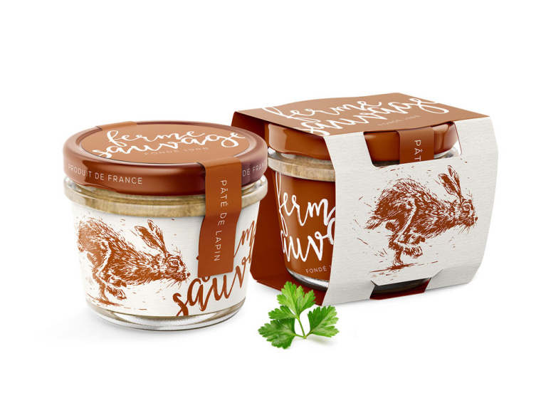 法式Paté肉醬包裝設(shè)計(jì)，運(yùn)用生動(dòng)的兔子插畫設(shè)計(jì)