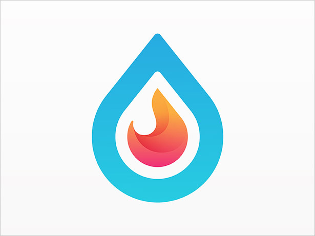 水 - ＆ - 消防Onbre-LOGO設(shè)計(jì)