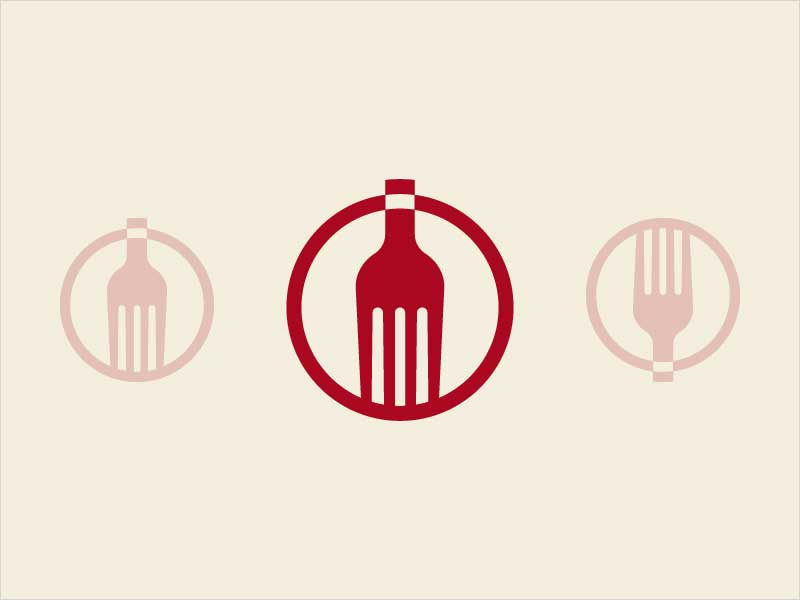  2018年的現(xiàn)代餐廳標(biāo)志設(shè)計(jì)-Wine＆Dine 標(biāo)志設(shè)計(jì)