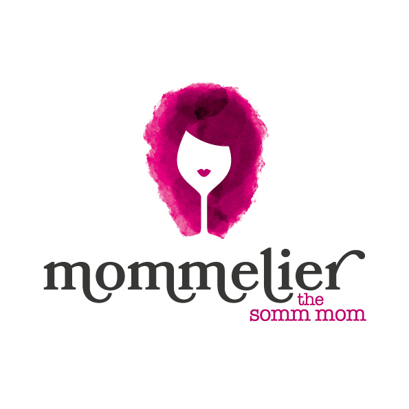 媽媽就需要一杯葡萄酒的水彩標(biāo)志設(shè)計(jì)