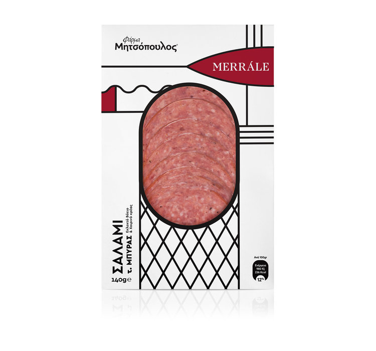 清新現(xiàn)代高端幾何線條的Merrale冷切鮮肉品牌包裝設(shè)計(jì)