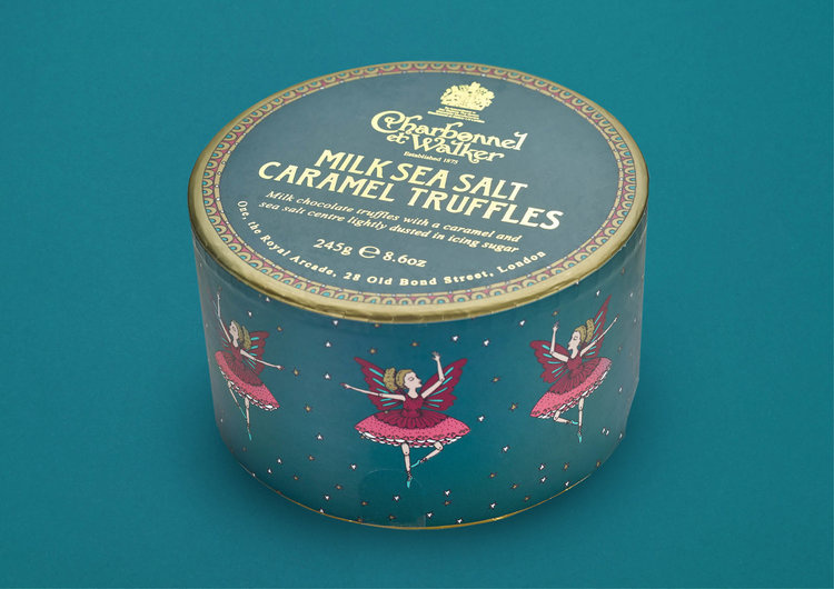 Charbonnel圣誕節(jié)巧克力禮品包裝設(shè)計(jì)，設(shè)計(jì)靈感來自芭蕾舞劇院與童話故事