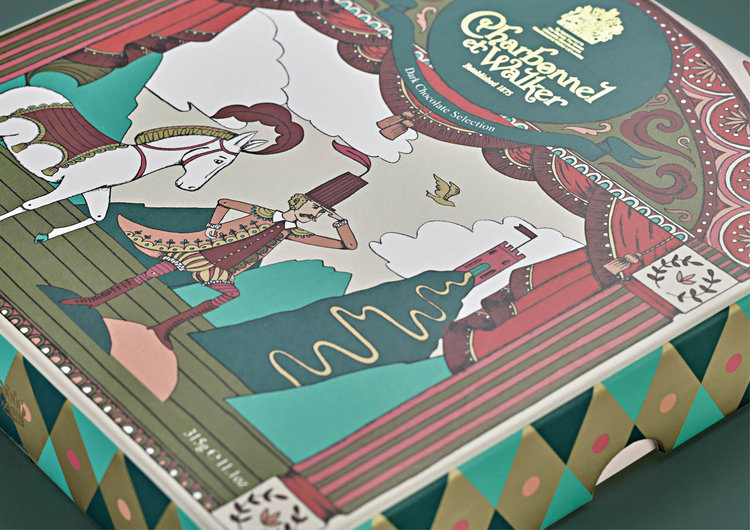 Charbonnel圣誕節(jié)巧克力禮品包裝設(shè)計(jì)，設(shè)計(jì)靈感來自芭蕾舞劇院與童話故事