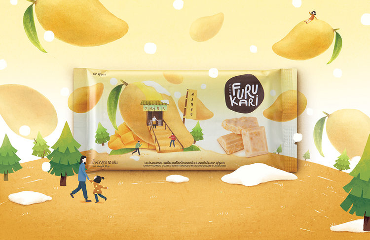 日本Furukari休閑零食小吃食品包裝,可愛的水果甜點屋插畫風包裝設(shè)計 日本Furukari休閑零食小吃食品包裝,可愛的水果甜點屋插畫風包裝設(shè)計