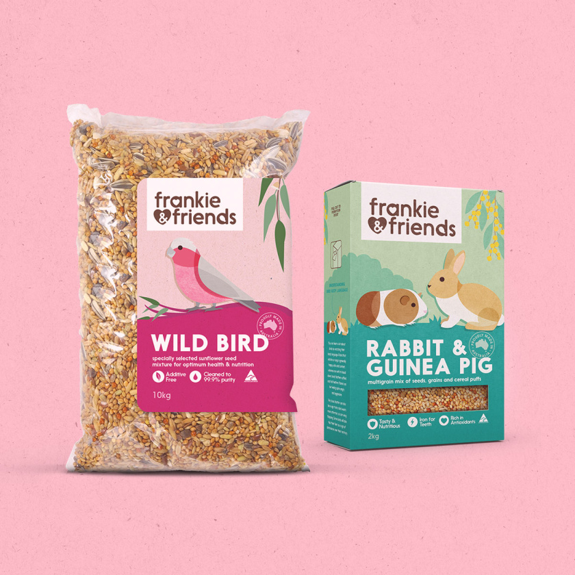 Woolworths鳥食兔食寵物食品包裝設(shè)計(jì)，在棲息地上自然的展示動(dòng)物