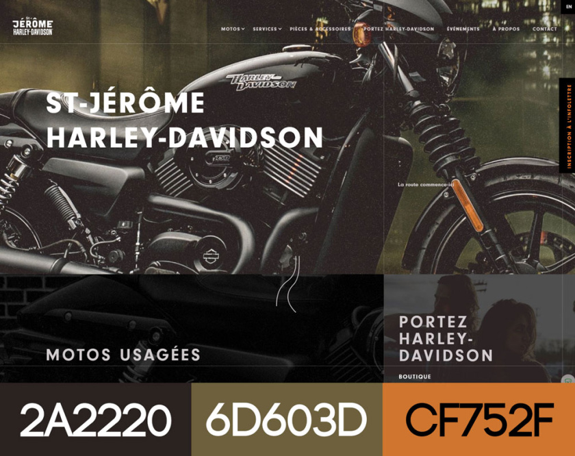 網(wǎng)站設(shè)計(jì)配色方案-St-Jerome Harley-Davidson