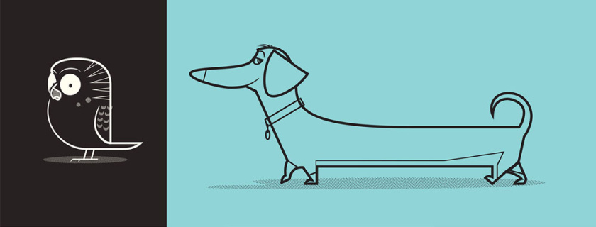 美麗和創(chuàng)意的平面設(shè)計(jì)想法-寵物風(fēng)格化藝術(shù)和產(chǎn)品圖形