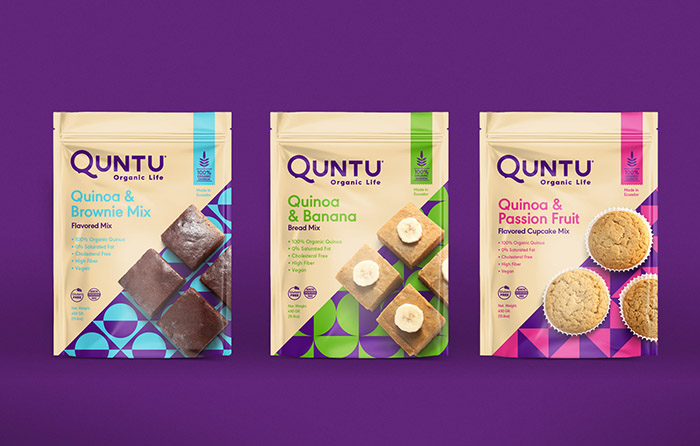 Quntu 有機(jī)生活零食甜點即食食品包裝設(shè)計,靈感源自拉丁美洲的幾何圖案 Quntu 有機(jī)生活零食甜點即食食品包裝設(shè)計,靈感源自拉丁美洲的幾何圖案