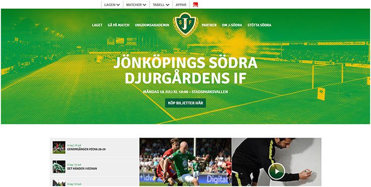 瑞典足球隊網站設計充分利用了雙色-雙色調網頁設計-上海網站設計公司教程