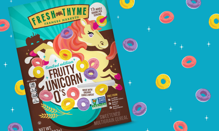 Fresh Thyme 兒童與成人谷物系列有機(jī)食品包裝設(shè)計(jì),大膽醒目的插畫 Fresh Thyme 兒童與成人谷物系列有機(jī)食品包裝設(shè)計(jì),大膽醒目的插畫