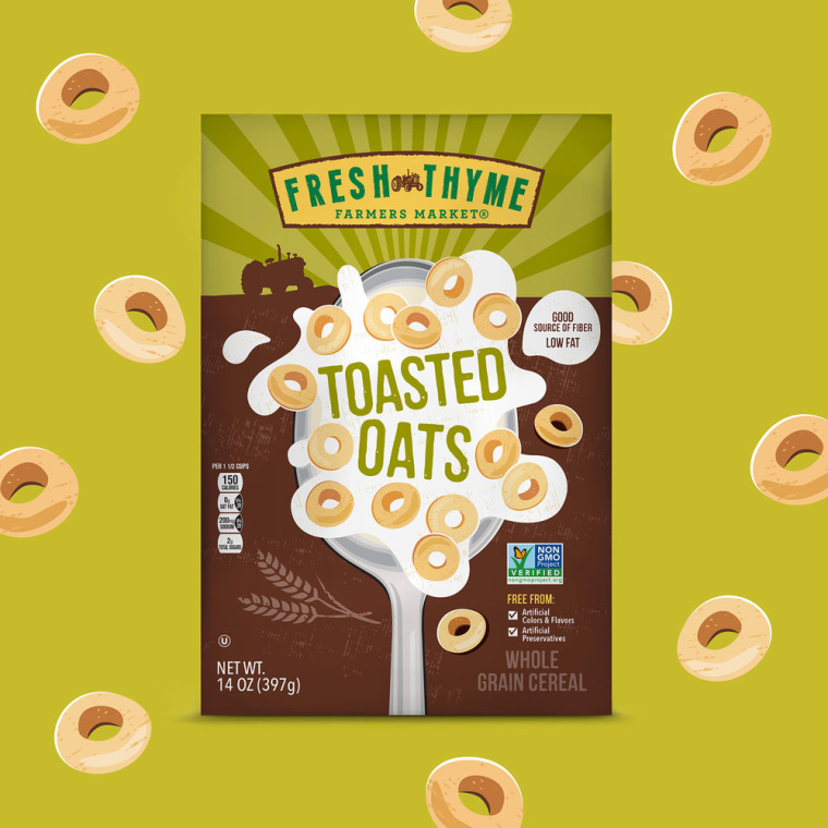 Fresh Thyme 兒童與成人谷物系列有機(jī)食品包裝設(shè)計(jì),大膽醒目的插畫 Fresh Thyme 兒童與成人谷物系列有機(jī)食品包裝設(shè)計(jì),大膽醒目的插畫
