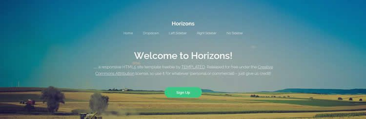 Horizo??ns清理最小的html5模板網(wǎng)站響應(yīng)