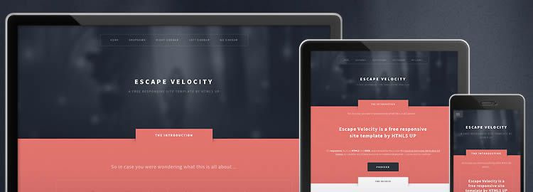 Escape Velocity免費響應(yīng)HTML5網(wǎng)站模板平