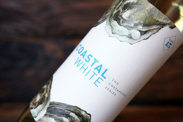Chesapeake 葡萄酒包裝設(shè)計(jì)，通過插畫來表達(dá)切薩皮克灣的海洋生物