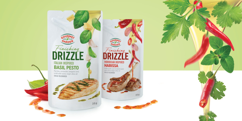 Gourmet Garden美食花園袋裝醬料包包裝設(shè)計，展現(xiàn)自然清新的美味