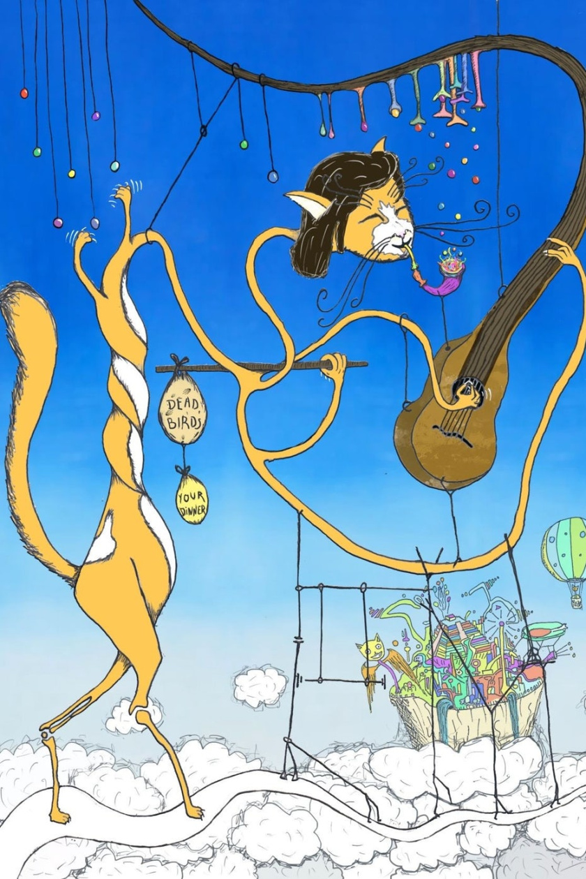 平面設(shè)計中的超現(xiàn)實主義-幻般的神奇貓插畫設(shè)計