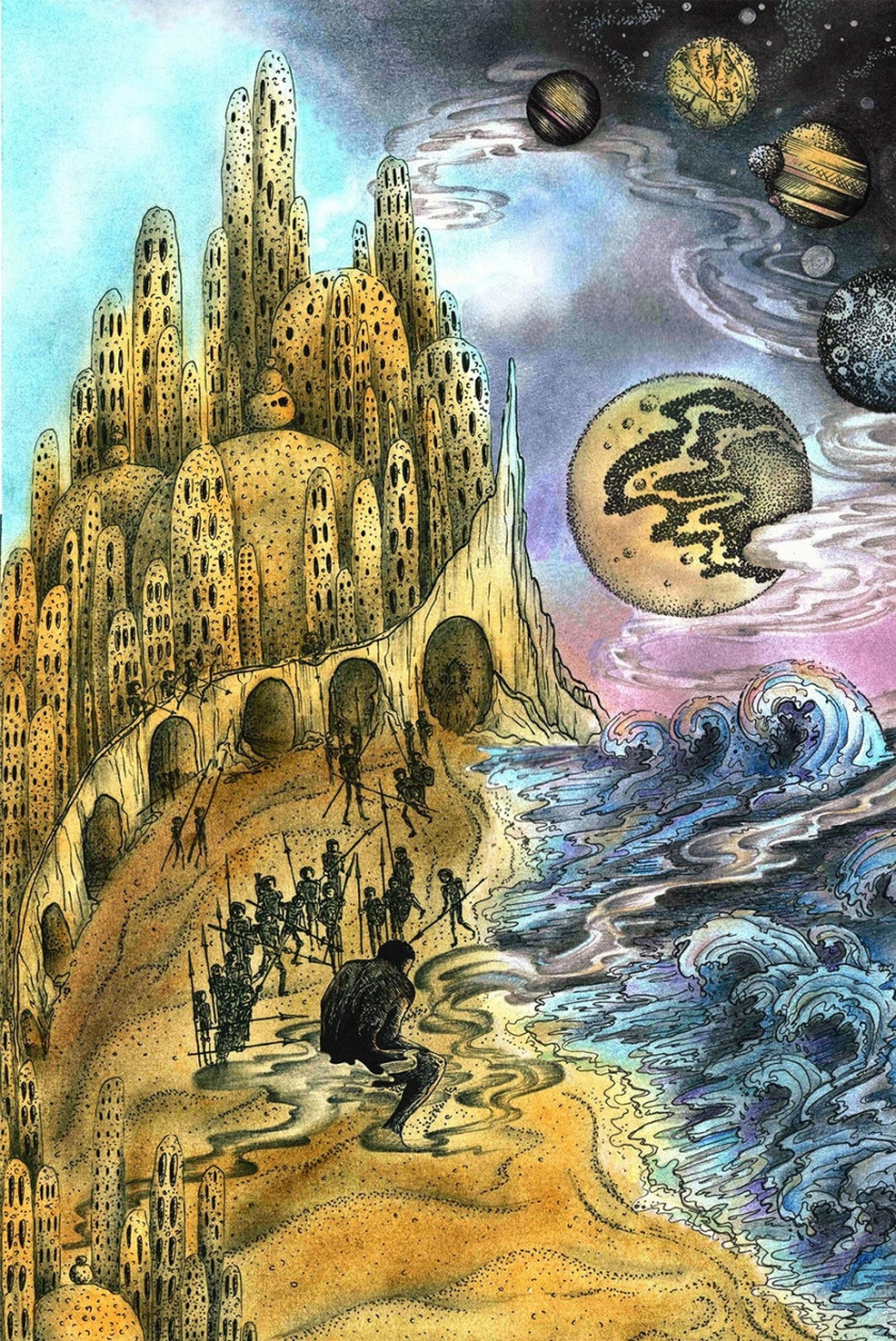 平面設(shè)計中的超現(xiàn)實主義-沖突的尺寸插畫設(shè)計