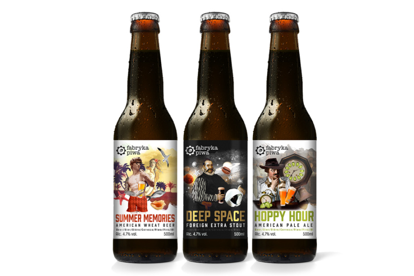 平面設(shè)計中的超現(xiàn)實主義-超現(xiàn)實包裝設(shè)計-現(xiàn)代和古代圖案的沖突，特里斯坦羅西的啤酒標簽