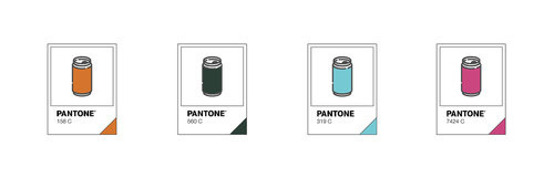 比利時啤酒包裝設計，大寫字母Q貫穿所有包裝