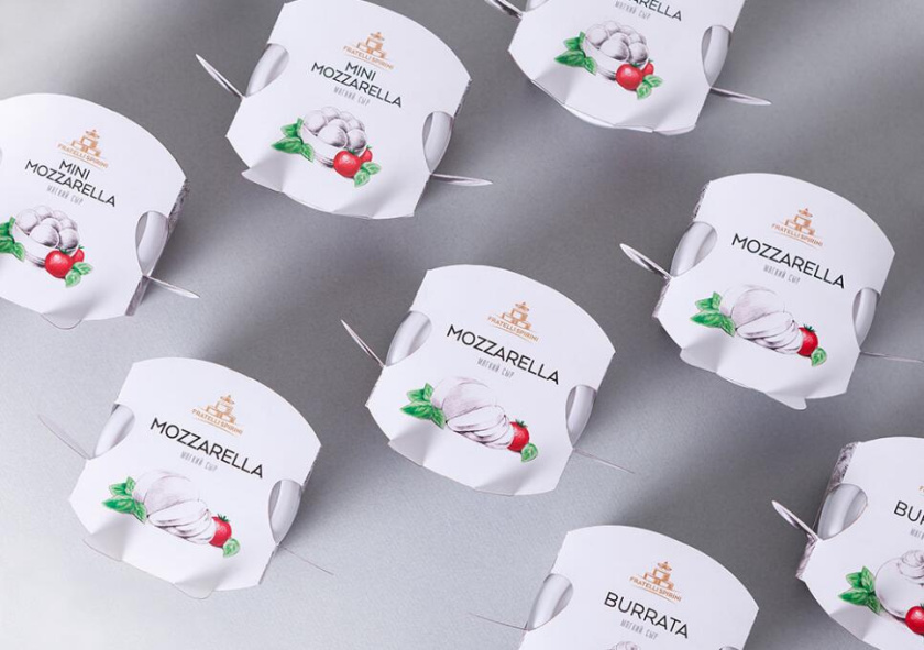 Fratelli Spirini酸奶奶酪包裝設(shè)計，牛耳朵造型增加了產(chǎn)品識別性