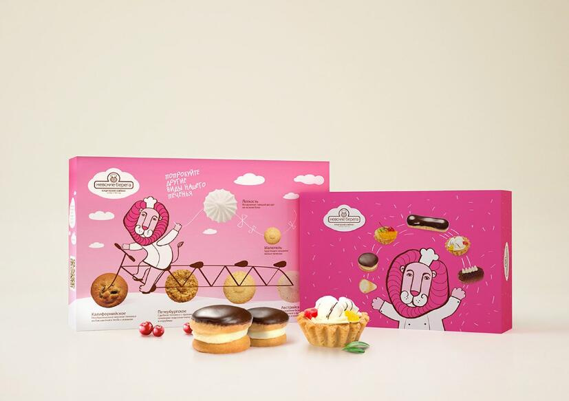 Nevsky Bereg 面包蛋糕點(diǎn)心包裝設(shè)計(jì)”快樂的獅子“插畫篇-上海食品包裝設(shè)計(jì)公司