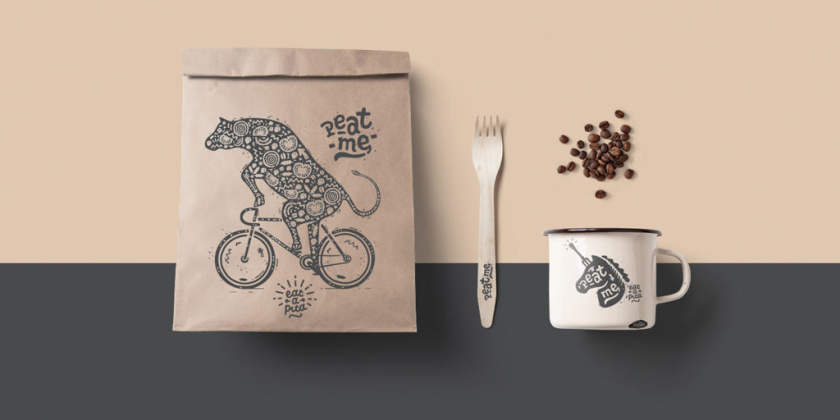 Решение 俄羅斯面餅餐廳餐飲品牌形象vi設(shè)計“獨角獸與動物”插畫風(fēng)