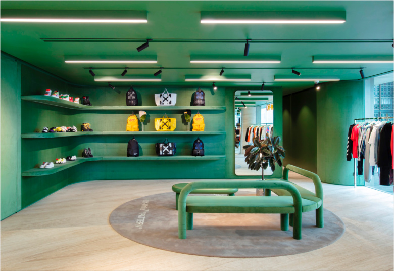 K11 Musea 服裝店鋪空間設計，柔軟形狀和溫暖材料為標志的店鋪設計