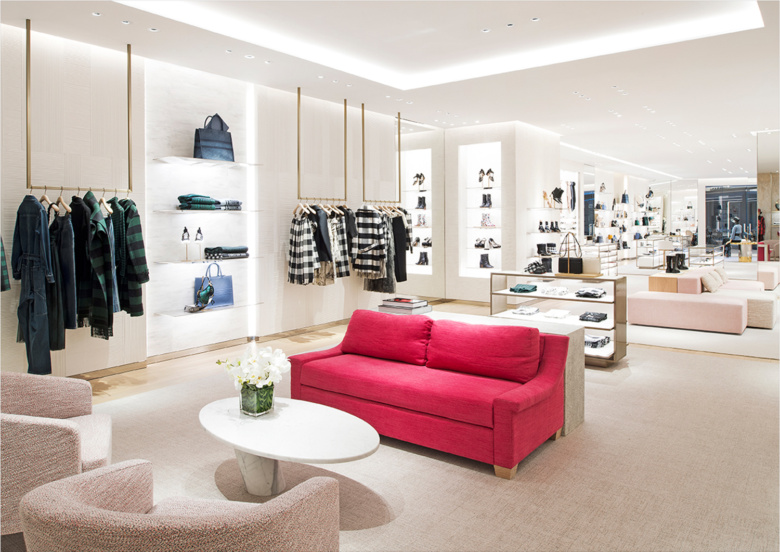 迪奧精品專賣店空間設計，簡約精致風格