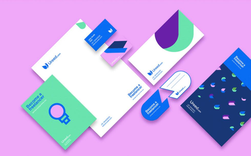 ureed 在線服務(wù)市場(chǎng)平臺(tái)網(wǎng)站品牌logo設(shè)計(jì)vi設(shè)計(jì)，互聯(lián)網(wǎng)科技風(fēng)格