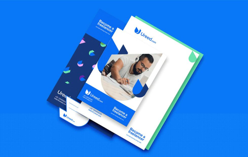 ureed 在線服務(wù)市場(chǎng)平臺(tái)網(wǎng)站品牌logo設(shè)計(jì)vi設(shè)計(jì)，互聯(lián)網(wǎng)科技風(fēng)格