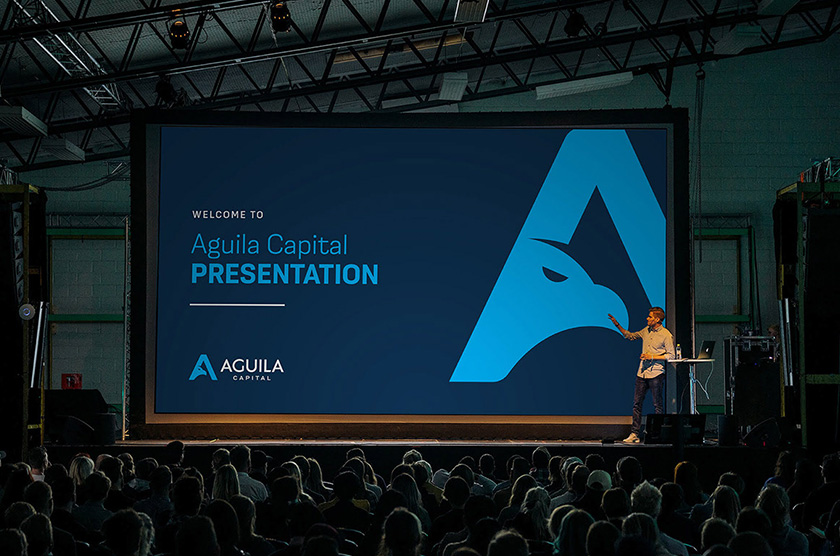 Aguila Capital 巴西對沖基金logo設計“字母A+鳥”與品牌視覺形象設計