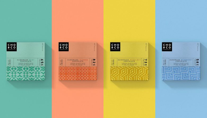 Choi＆co 巧克力包裝設(shè)計(jì)“幾何底紋圖案”
