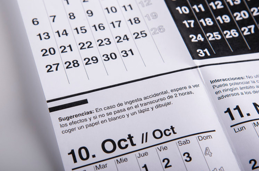 Disenina藥品包裝設計“日歷風格”