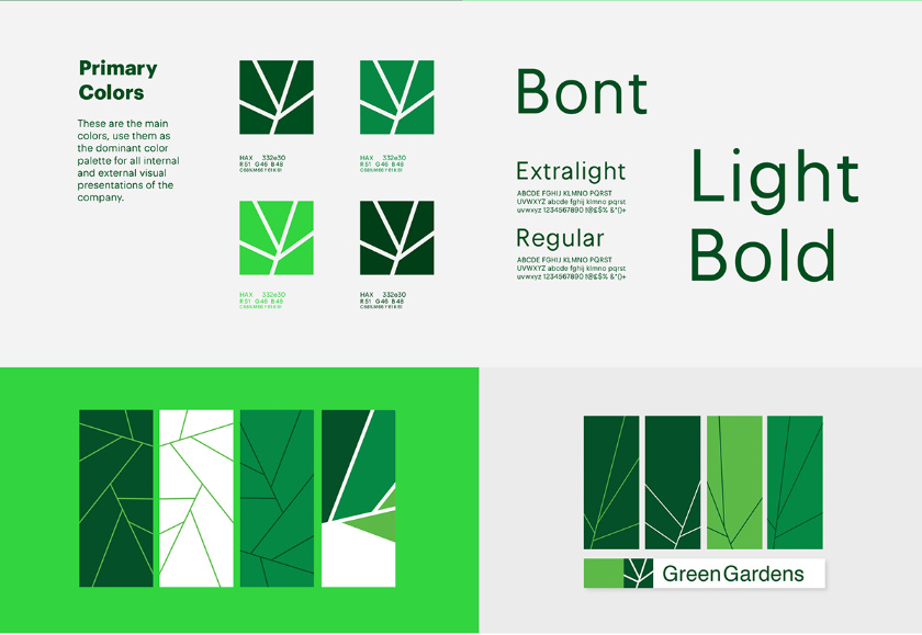 GreenGardens 綠色園林品牌形象設(shè)計(jì)-logo/vi