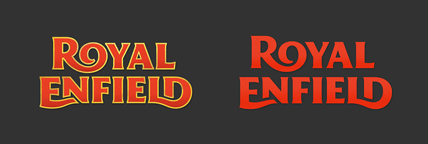 Codeign設(shè)計皇家恩菲爾德字體新標識logo設(shè)計（堆疊版本）