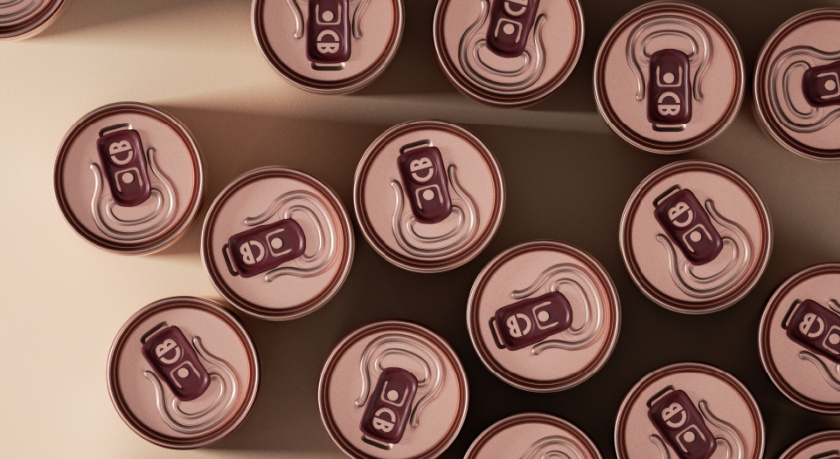 CoolBrew冷釀灌裝咖啡包裝設(shè)計(jì)，以品牌字母設(shè)計(jì)包裝圖案?jìng)鬟_(dá)愉悅和凸顯品牌