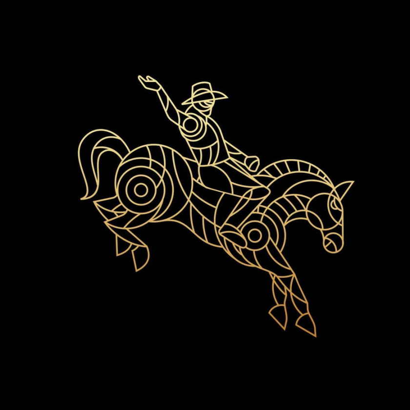 永恒的印刷標(biāo)志logo-圈地騎士logo設(shè)計(jì)