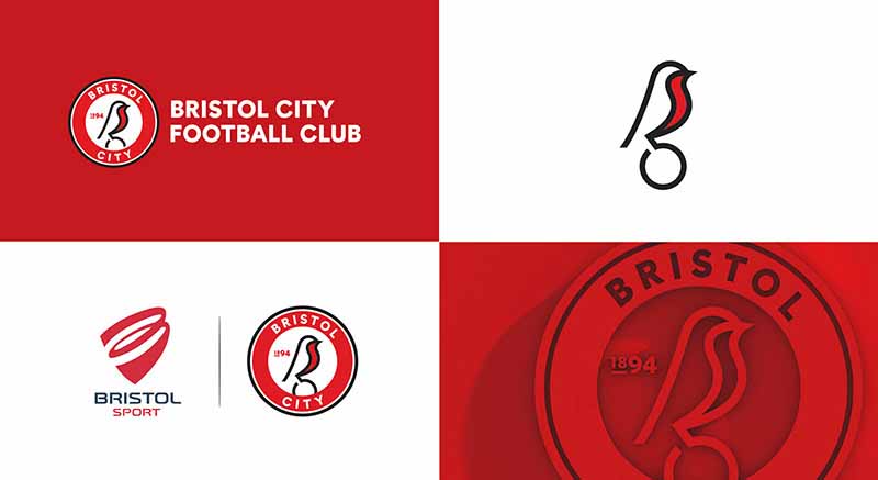 Bristol City足球俱樂部知更鳥新logo設(shè)計(jì)，讓品牌充滿視覺識(shí)別性