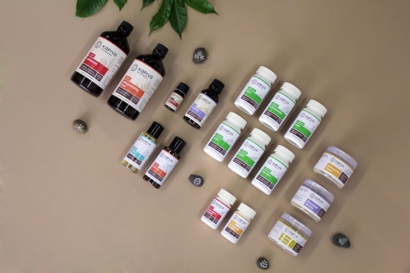 KapivaOTC非處方藥品包裝設(shè)計(jì)，嚴(yán)謹(jǐn)?shù)纳珘K加植物插圖