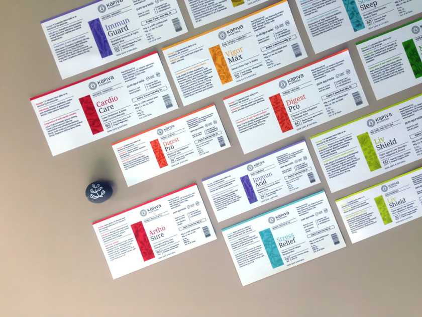 Kapiva處方藥藥品包裝設(shè)計(jì)，嚴(yán)謹(jǐn)?shù)纳珘K加植物插圖