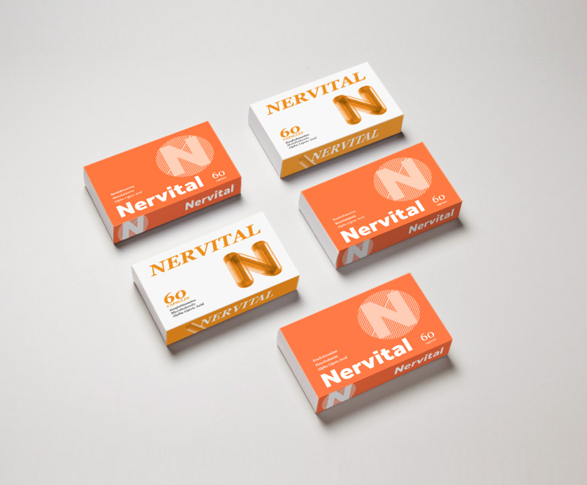 Nervital藥品包裝設計，值得借鑒的品牌符號設計