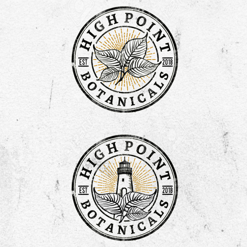 樸實的藥房標識logo設計-High Point Botanicals標志