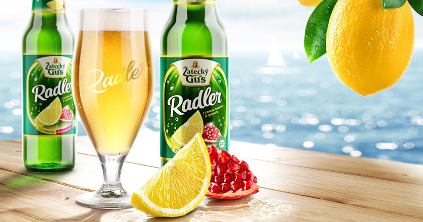 Radler啤酒檸檬水混合飲料包裝設(shè)計(jì)，富有設(shè)計(jì)美感和品牌識(shí)別力