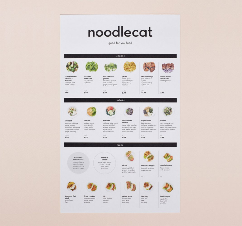 Noodlecat餐飲菜單設計