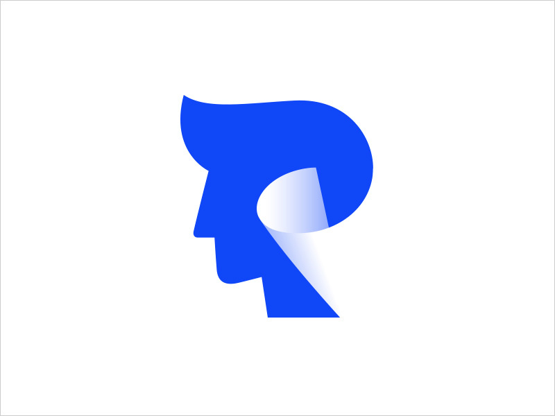 頭與紙張標志logo設計