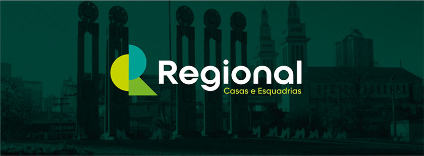 Regional house 房產(chǎn)中介品牌視覺形象vi設計，充滿活力的幾何色塊風格