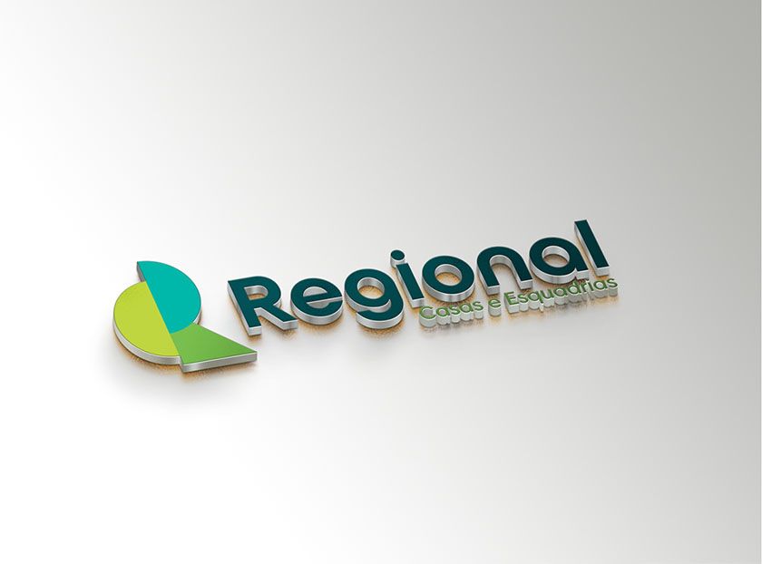 Regional house 房產(chǎn)中介品牌視覺形象vi設計，充滿活力的幾何色塊風格