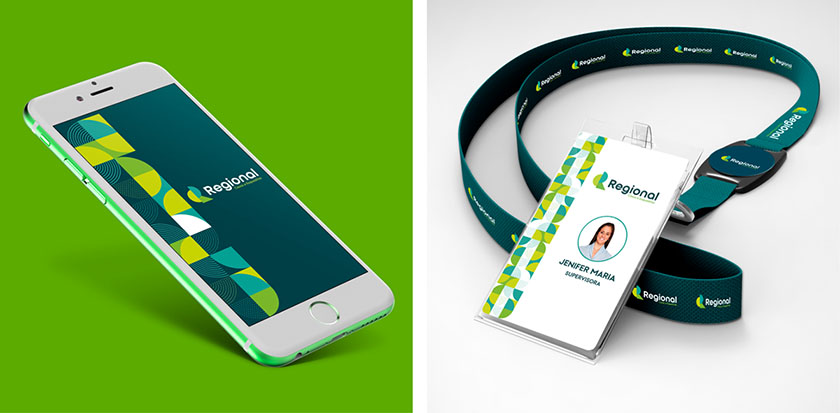 Regional house 房產(chǎn)中介品牌視覺形象vi設計，充滿活力的幾何色塊風格