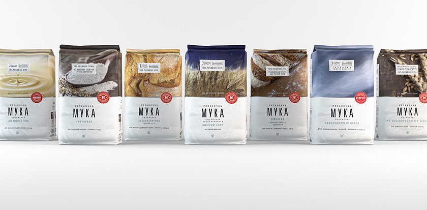 俄羅斯面粉包裝設計，承載大自然的精華